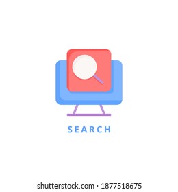 ilustración vectorial de icono de búsqueda. diseño plano de icono de búsqueda.