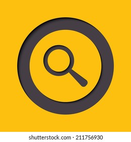 Search icon, vector illustration. Flat design style