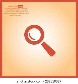 Search icon, vector illustration. Flat design style