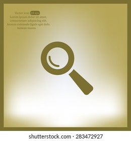 Search icon, vector illustration. Flat design style