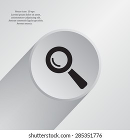 Search icon, vector illustration. Flat design style