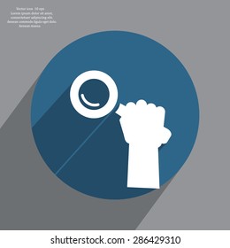 Search icon, vector illustration. Flat design style