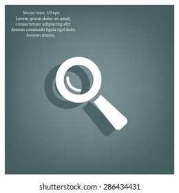 Search icon, vector illustration. Flat design style