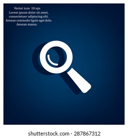 Search icon, vector illustration. Flat design style