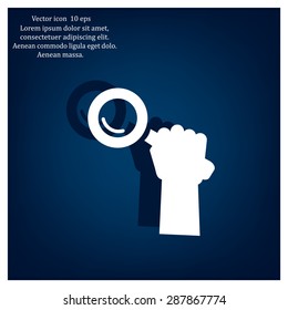 Search icon, vector illustration. Flat design style