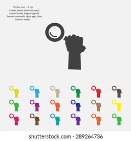 Search icon, vector illustration. Flat design style