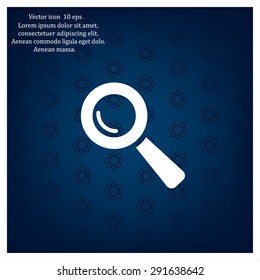 Search icon, vector illustration. Flat design style