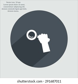 Search icon, vector illustration. Flat design style