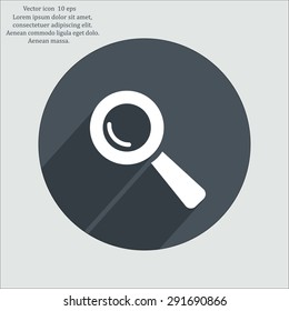Search icon, vector illustration. Flat design style