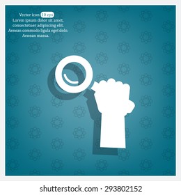 Search icon, vector illustration. Flat design style