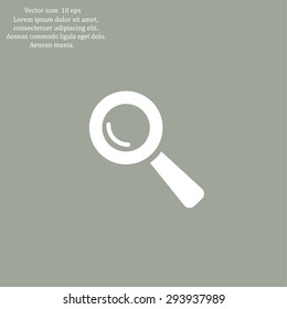 Search icon, vector illustration. Flat design style