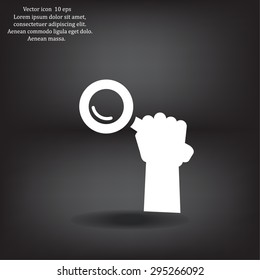 Search icon, vector illustration. Flat design style