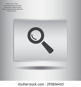 Search icon, vector illustration. Flat design style