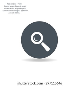 Search icon, vector illustration. Flat design style