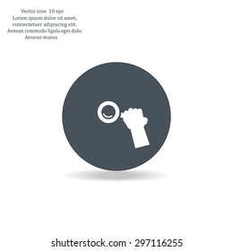 Search icon, vector illustration. Flat design style