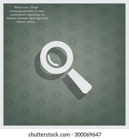 Search icon, vector illustration. Flat design style