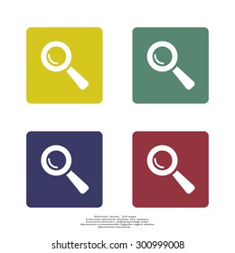 Search icon, vector illustration. Flat design style