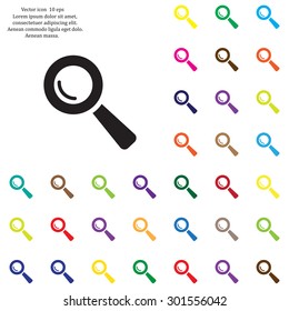 Search icon, vector illustration. Flat design style