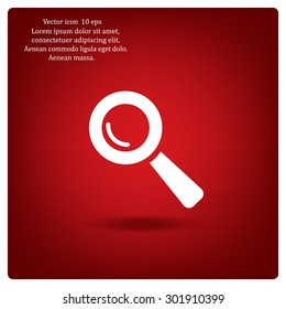 Search icon, vector illustration. Flat design style