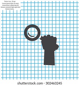 Search icon, vector illustration. Flat design style