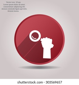 Search icon, vector illustration. Flat design style