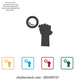 Search icon, vector illustration. Flat design style