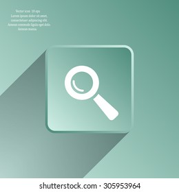 Search icon, vector illustration. Flat design style