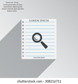 Search icon, vector illustration. Flat design style