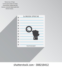 Search icon, vector illustration. Flat design style