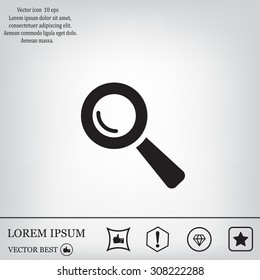 Search icon, vector illustration. Flat design style