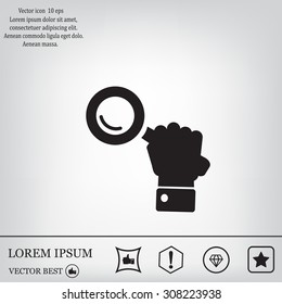 Search icon, vector illustration. Flat design style