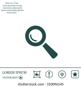 Search icon, vector illustration. Flat design style