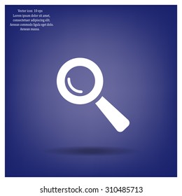 Search icon, vector illustration. Flat design style