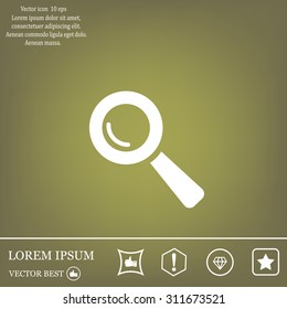 Search icon, vector illustration. Flat design style