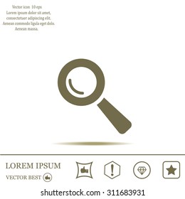 Search icon, vector illustration. Flat design style