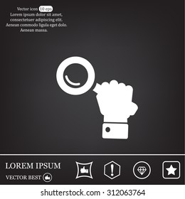 Search icon, vector illustration. Flat design style