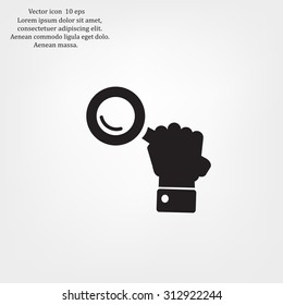 Search icon, vector illustration. Flat design style