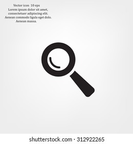 Search icon, vector illustration. Flat design style