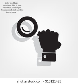 Search icon, vector illustration. Flat design style