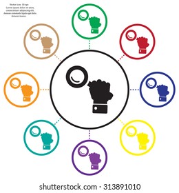 Search icon, vector illustration. Flat design style