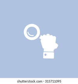 Search icon, vector illustration. Flat design style