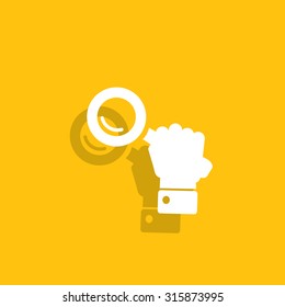 Search icon, vector illustration. Flat design style