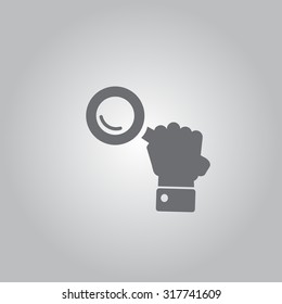 Search icon, vector illustration. Flat design style