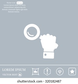 Search icon, vector illustration. Flat design style