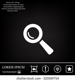 Search icon, vector illustration. Flat design style