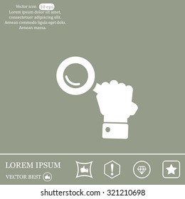 Search icon, vector illustration. Flat design style