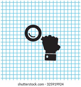 Search icon, vector illustration. Flat design style