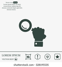 Search icon, vector illustration. Flat design style