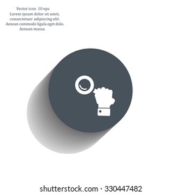 Search icon, vector illustration. Flat design style