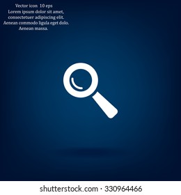 Search icon, vector illustration. Flat design style